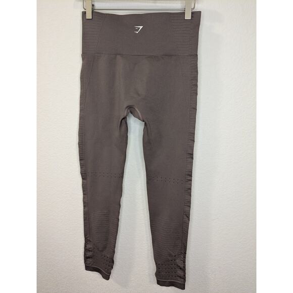 GYMSHARK Womens Size Med Gymsweaty Brisk Like Me Mesh Seamless Leggings Gray $36 - Picture 5 of 8